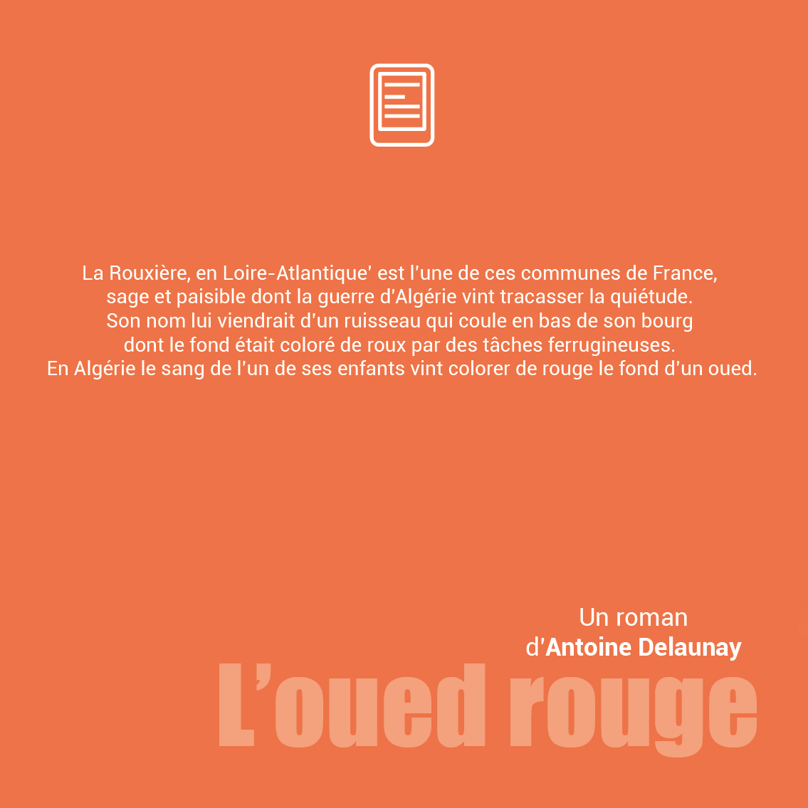 Turfu_Editions's tweet photo. "L'oued rouge", ce roman de Antoine Delaunay est toujours disponible sur le site de turfu
➡ https://t.co/cMnpo22dw2
Un roman à allez lire absolument ! 📚

Il est disponible gratuitement ! 🆓

Notre site internet :
https://t.co/dkerm9Rk1z

Graphisme @marion_amat https://t.co/NfktazN7mx