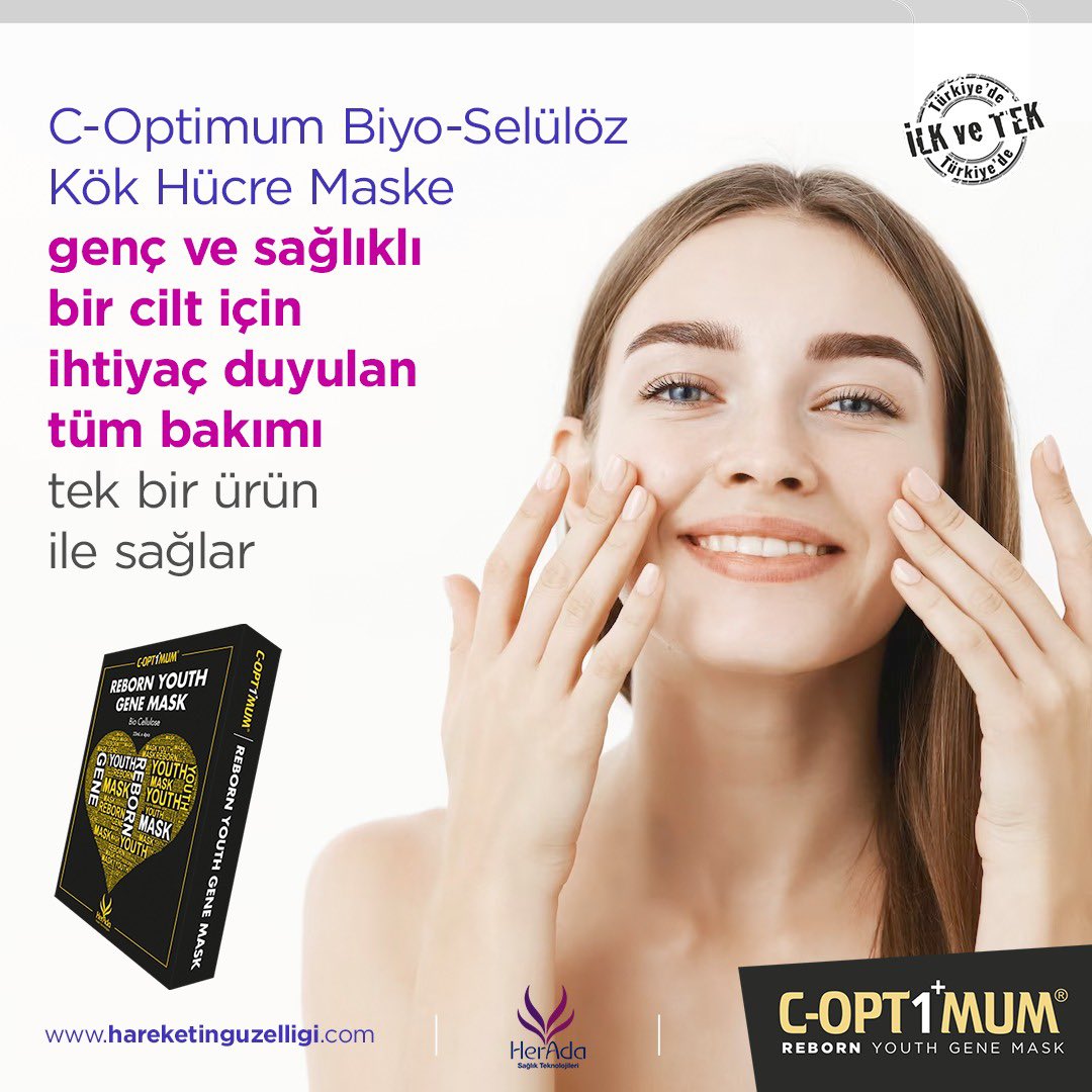 coptimumtr's tweet photo. 🌸 Genç ve Sağlıklı Bir Cilde Sahip Olun ✨

🤩 C-Optimum Reborn Youth Gene Mask, kök hücre teknolojisi ile gençlik genlerini aktive eder ve GÜZELLİĞİNİZ hep sizinle kalır. 

————
Detaylı Bilgi:
🌐 https://t.co/D1mNnxYfat

#hareketingüzelliği #herada #coptimum #maske https://t.co/4jE7bFtzqd