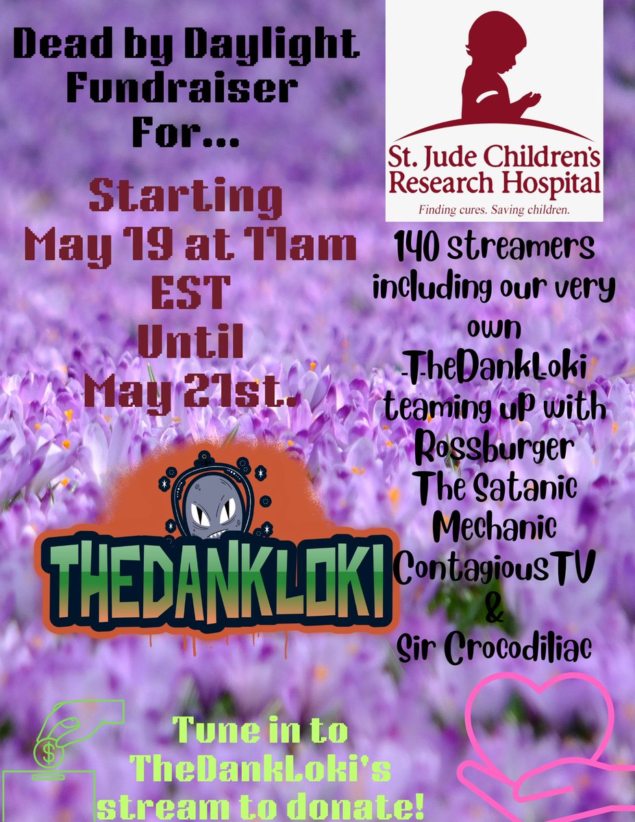 TheDankLoki's tweet photo. Thank you to the wonderful @MrsHamster_ !!
THIS FRIDAY!! DON'T MISS IT!!
#twitch #fundraiser @StJudePLAYLIVE #streamerbowl #gamer #tournament https://t.co/HSo1wltwXV