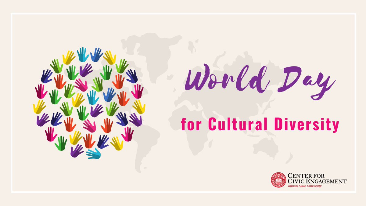 Celebrate World Day for Cultural Diversity for Dialogue and Development by conversing with others about different cultures. Recognizing and appreciating each other's differences to promote the peace and sustainable development of our diverse society.