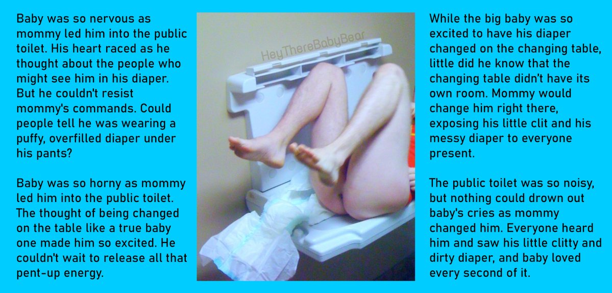 AuroraMommyAbdl's tweet photo. A little public changing caption featuring the adorable little @HeyTherBabyBear in the photo 🥰😊
#diaperchange #changingtable #publictoilets #diaperhumiliation #publicdiaper #exposed #diaperlove https://t.co/rW3LzZrFdq