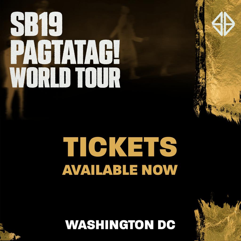 starmediaentPH's tweet photo. ⚠️ PAGTATAG! World Tour: WASHINGTON DC ⚠️ TICKETS OUT NOW! 🎟🔗 https://t.co/fSnubgJe8S

#SB19 #PAGTATAG #SB19PAGTATAG #PAGTATAGWorldTour #PAGTATAGWorldTourWASHINGTONDC @SB19Official https://t.co/ycSgORj8ae