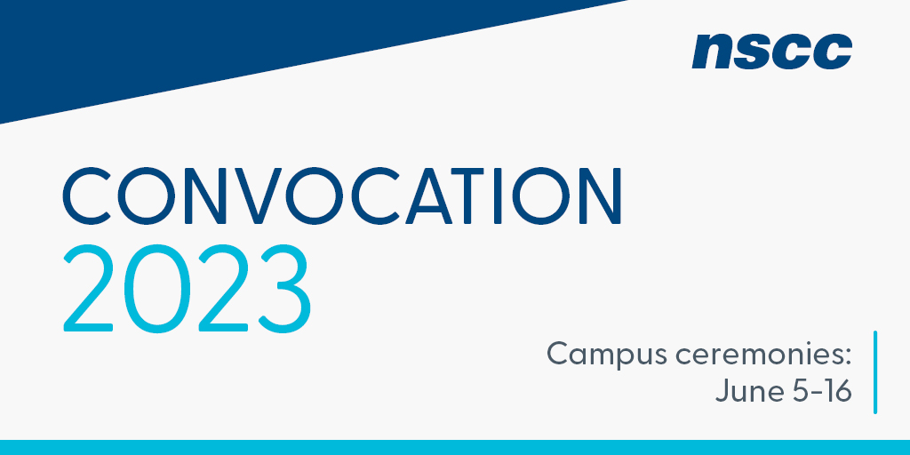NSCCNews's tweet image. We can’t wait to welcome the Class of 2023 to the Convocation stage during ceremonies across the province. Find your ceremony details at nscc.ca/convocation