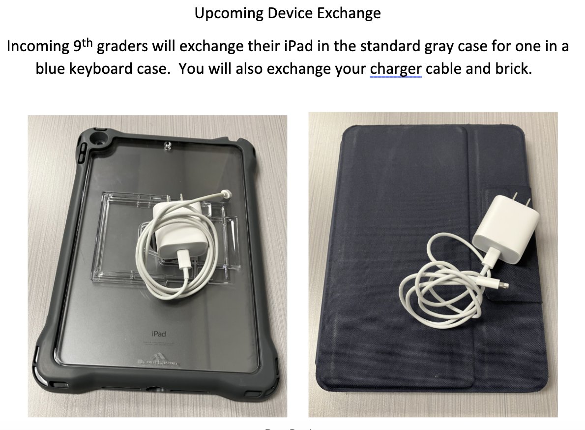 EdTechCISD's tweet photo. Device Exchange Dates for Incoming 9th Graders

Fechas de intercambio de dispositivos para estudiantes entrantes de noveno grado https://t.co/AAd3Qs8l15