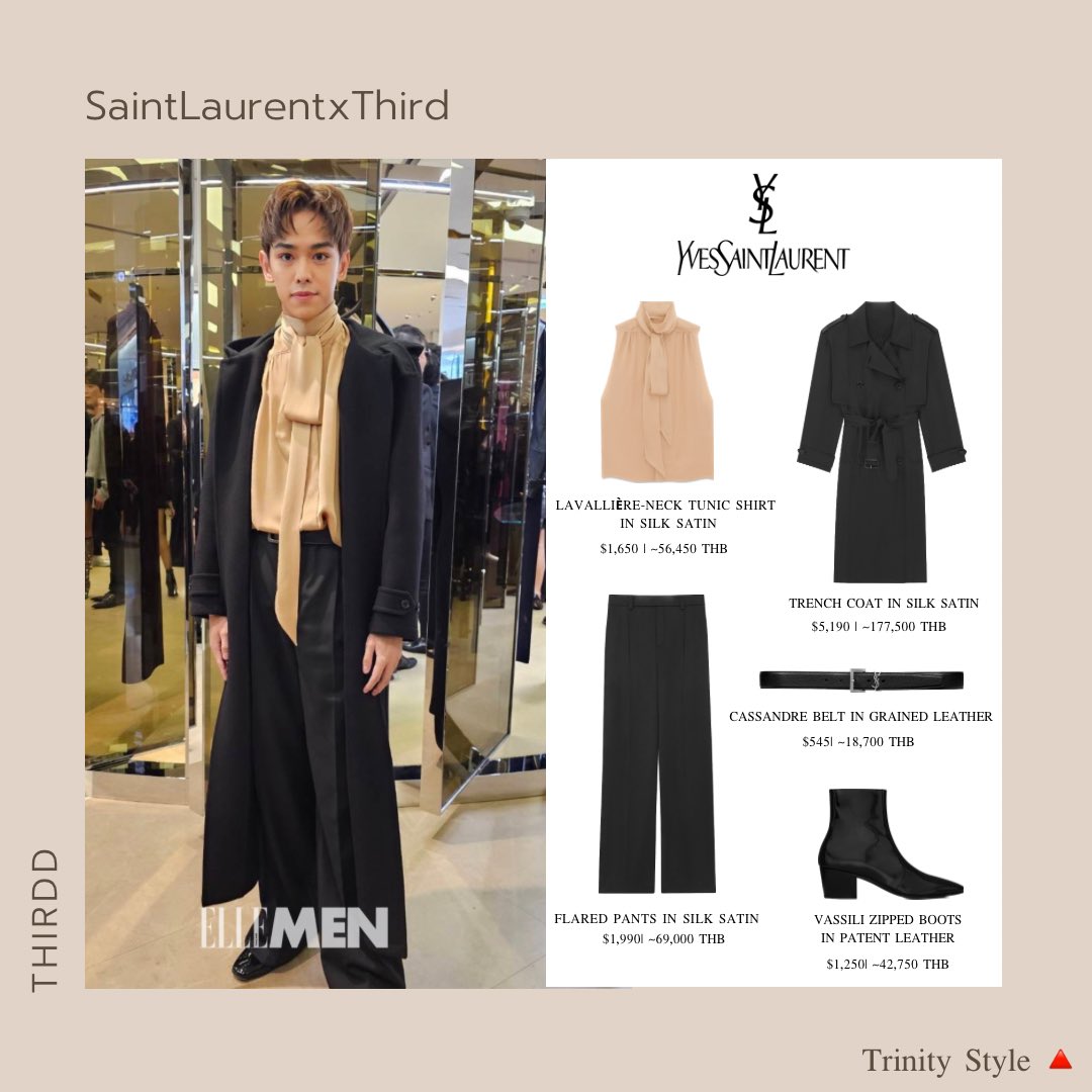 Trinity_Style_'s tweet image. THIRD at Saint Laurent 🤵🏻 

 Pic from: ELLE Thailand 
#SaintLaurentxThird #ThirdLapat 
#Trinity_Style
#แฟชั่นทนต #TRINITY_TNT