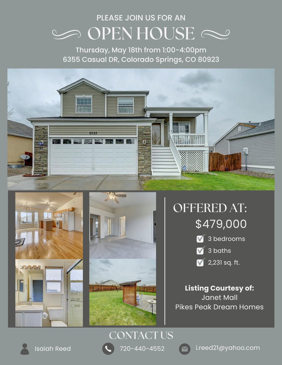 Open House on Thursday. Come check out this cute house!
Thursday 5/18/2023
1-4pm
