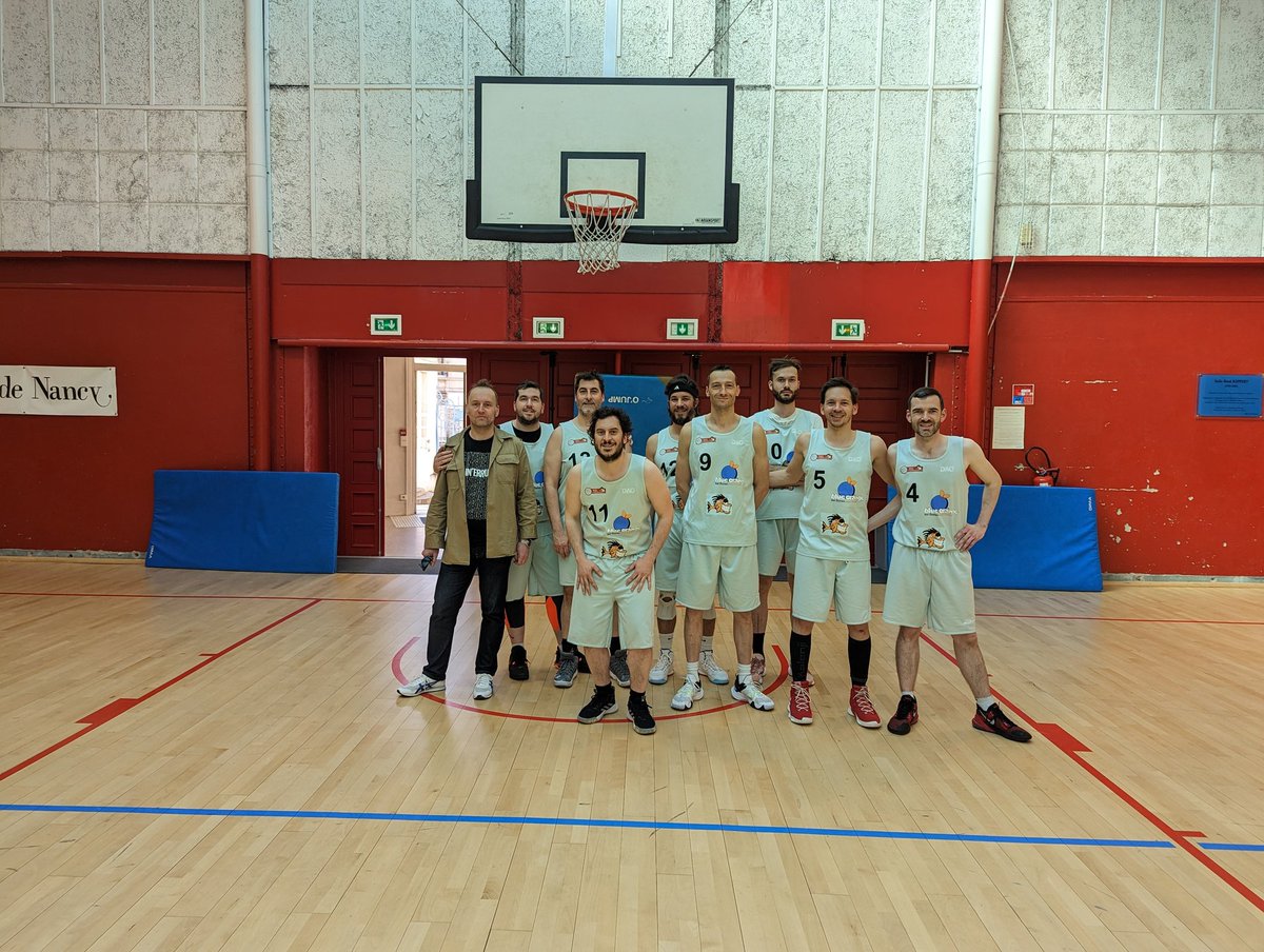 Nancy_Basket_C's tweet photo. Dernier match de NBC dimanche et courte défaite 76-77 face à Houdemont. 
Les poissons sont revenus 2 fois dans le match face à de plus fortes individualités. 
Fin de saison et une 5e place de la poule accession 😊. https://t.co/N4V9lTtXYi