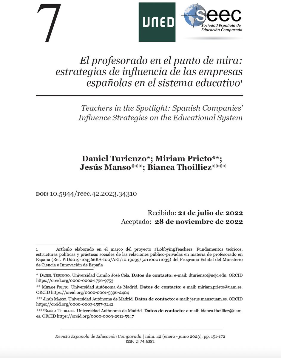 c_magro's tweet photo. ¿Cómo podemos identificar en el sistema educativo español la presencia y las acciones de influencia de agentes empresariales que operan como nuevos actores de influencia educativa?

Interesante esto de @Dani_Turienzo @j_manso @bthoilliez y Miriam Prieto https://t.co/rORUILtqVZ https://t.co/UDG8NbbE4Q
