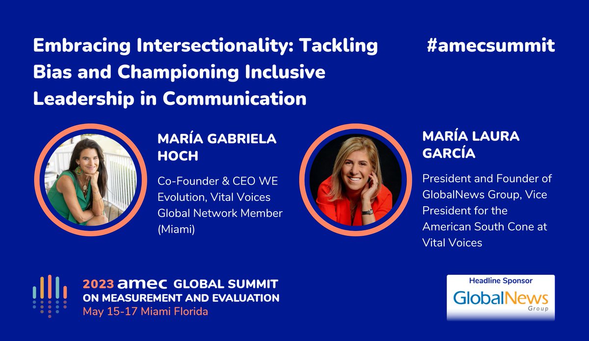 Embracing Intersectionality: Tackling Bias and Championing Inclusive Leadership in Communication @mgabrielahoch @VitalVoicesMIA & @lauraglobalnews @globalnewsgroup at #amecsummit #miami
#bias #stereotypes #discrimination #leadership #communication