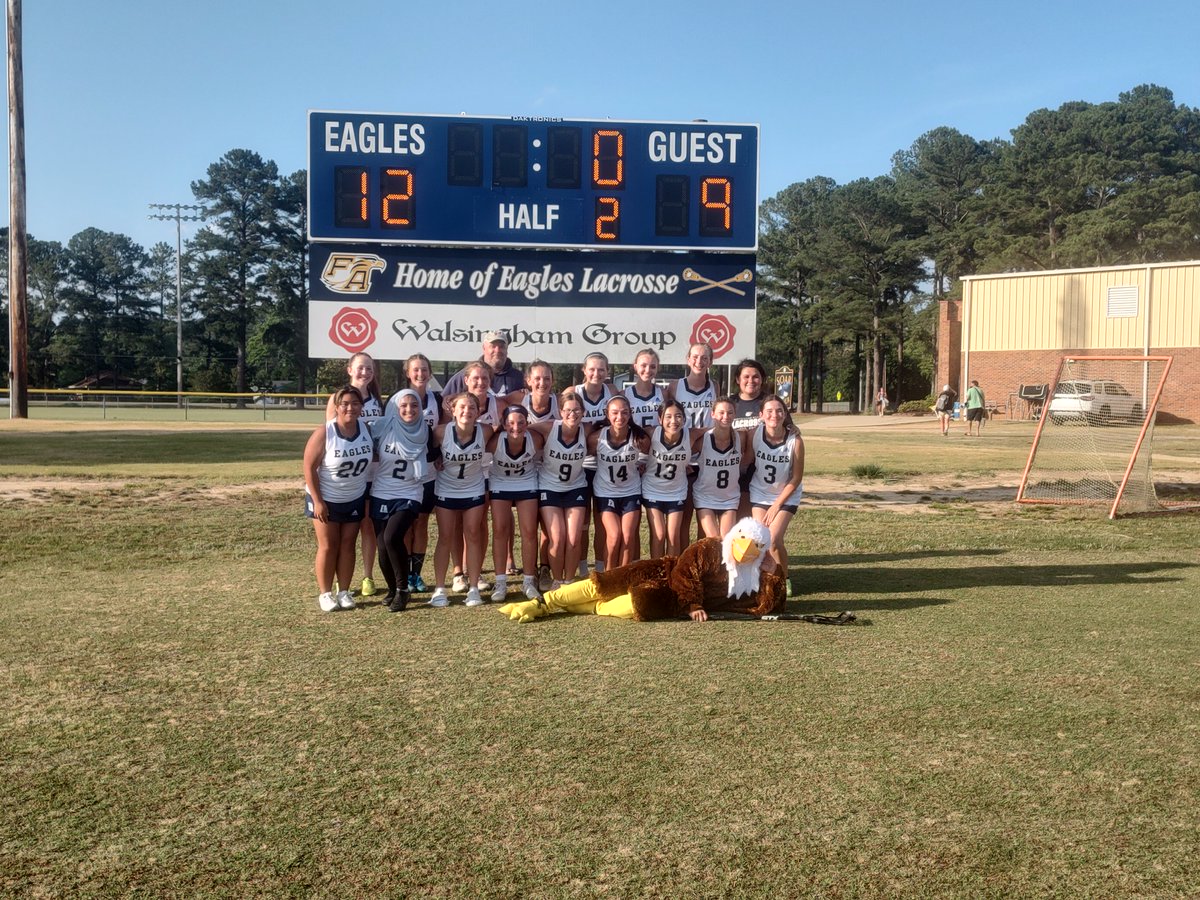 Varsity Lacrosse advanced to the State Championship with a win over Forsyth Country Day School. Take the trip to cheer the Eagles on in the title game as they face the Asheville School in Asheville this Saturday at noon. Go Eagles!! #MYFA #FAathletics #fayettevilleacademy