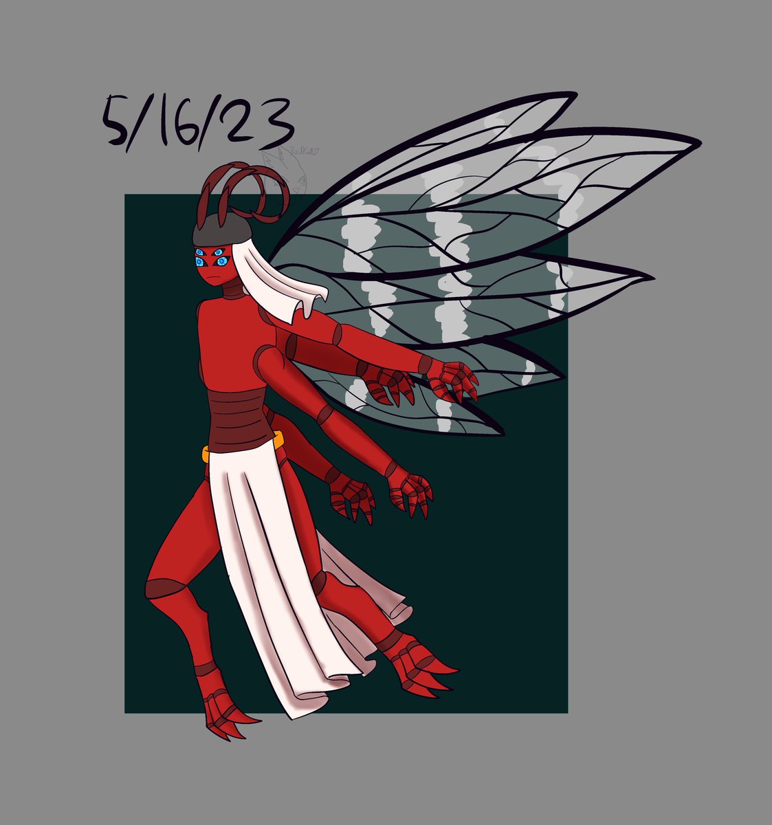 Redkatland's tweet photo. This is a drawing of my version of Angels. This one is simply known as the Red Angel.

#angel #oc #originalcharacter #Procreate https://t.co/YvpYwbDE82