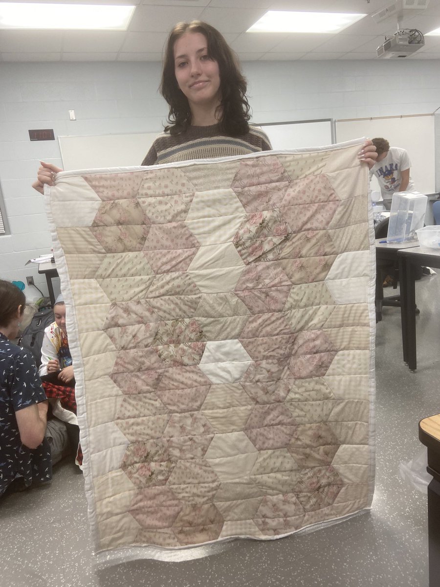 Student quilts are starting to get finished 💙