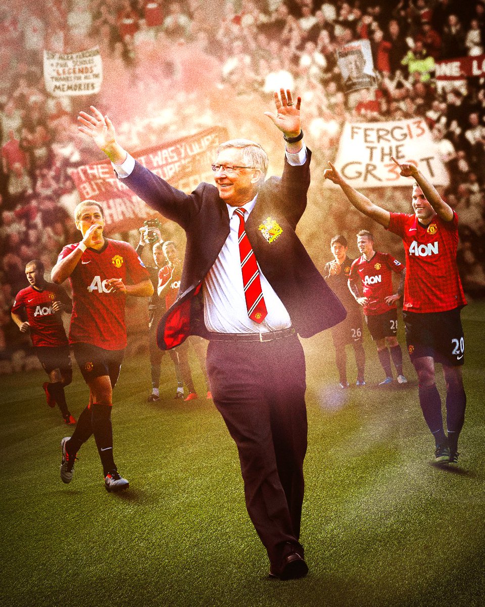 It's been 🔟 years since Sir Alex managed his final game for United 🫶

The only 5-5 draw in @PremierLeague history 🍿

#MUFC || #PL