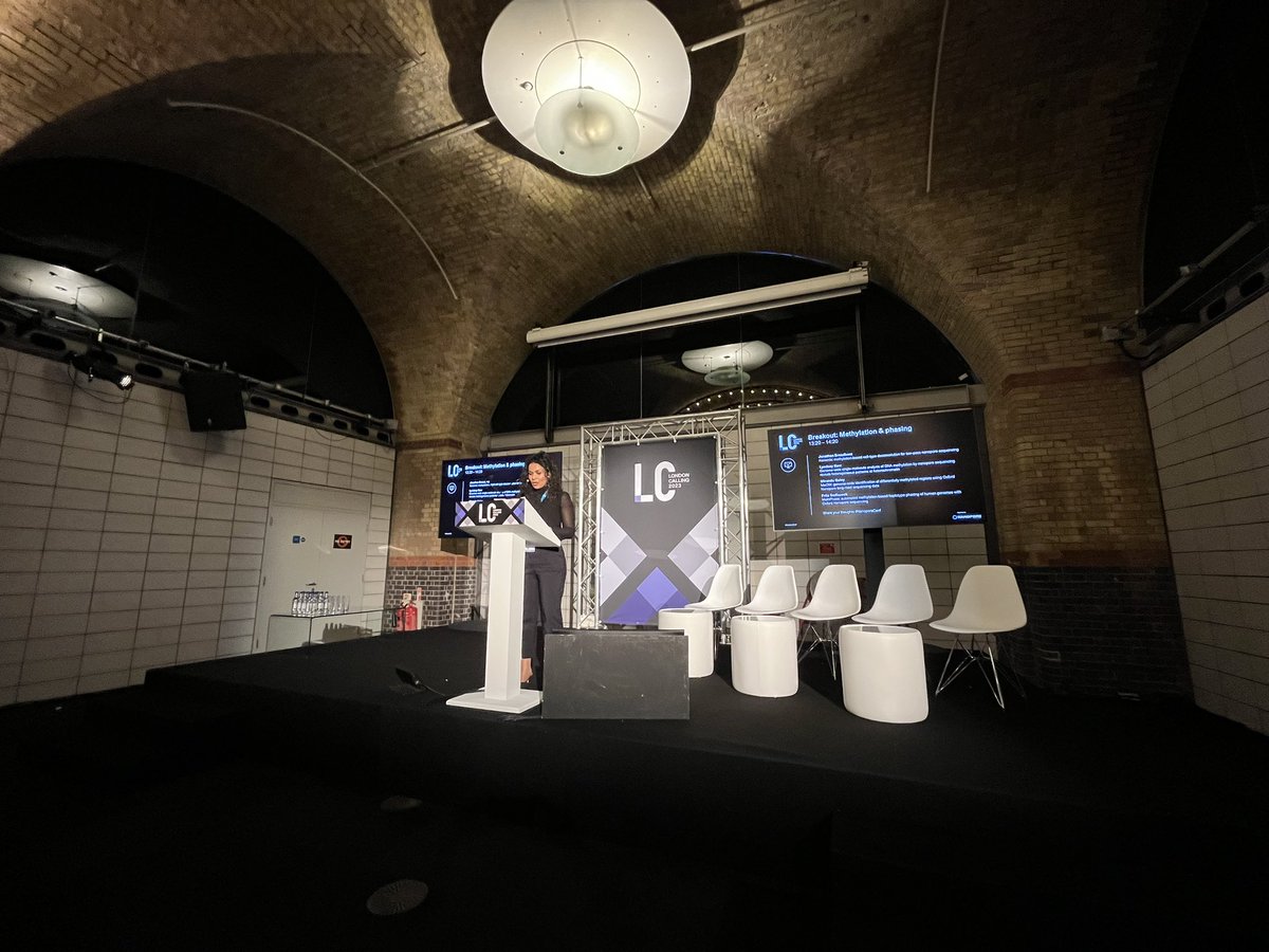 DilriniDeSilva's tweet photo. Kicking off this morning’s #NanoporeConf Workshop introducing Nanopore Data and Analysis Solutions + masterclass on How To Take Your Data Analysis Further + rehearsing moderating a panel discussion on Variant Analysis at London Calling 2023  - what a day at Billingsgate London! https://t.co/qnA8yY9tSx