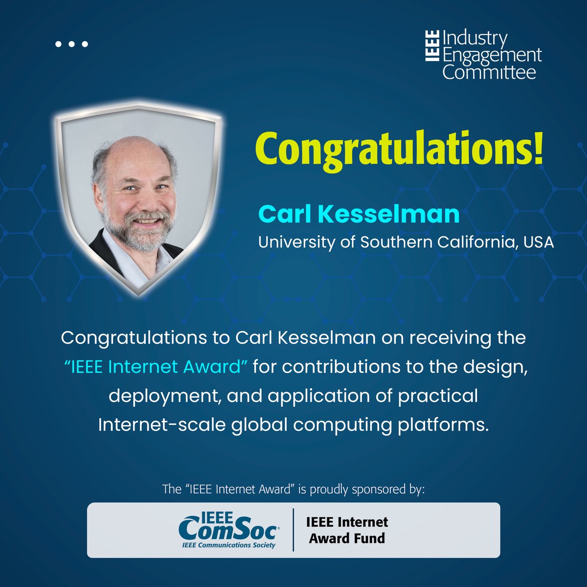 ieee_industry's tweet photo. Congratulations to Scientist Ian Foster and Professor Carl Kesselman on receiving 2023 IEEE Internet Award!
#IEEE #IEEEIndustry #IEC #IEEEMembers #IEEEVolunteers #IEEELeaders #IEEEAwards #IEEEMedals #IEEERecognitions #Industry #TechnicalFieldAwards https://t.co/lMXTkcUwV2