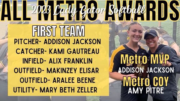 MakElisar2024's tweet photo. So blessed to have received All-District First Team along with All-Metro First Team! #softball #alldistrict #allmetro #sta #ladygators #districtchamps #stasoftball #slapper #centerfielder https://t.co/8bHVhSDQcK