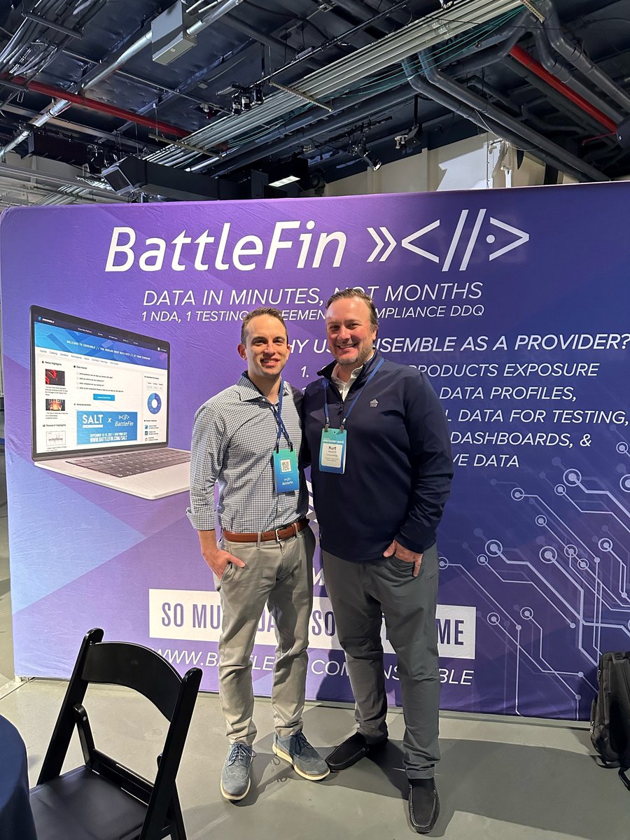 ConsumerEdge's tweet image. BattleFin Discovery Day New York is upon us! 

Our team is entrenched in 🔥discussions about the power of #AlternativeData.

#BattleFin  #AltData #DiscoveryDay #NewYork2023 #investors  #research