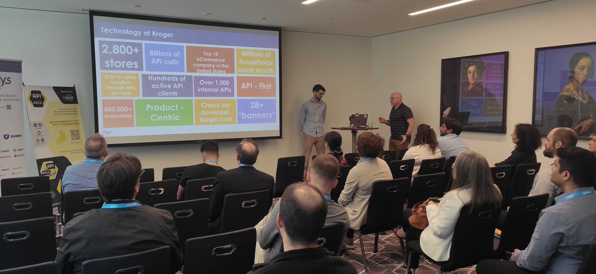 APItheDocs's tweet image. &quot;What does it take to bring order from chaos in a legacy API architecture?&quot;

@AnAccidentalDev &amp;amp; @freenrgy from @kroger are now on stage to share their answer at @APIdaysGlobal 🗽🇺🇸

#APIprogram #APIeconomy #APIdocumentation #APItheDocs