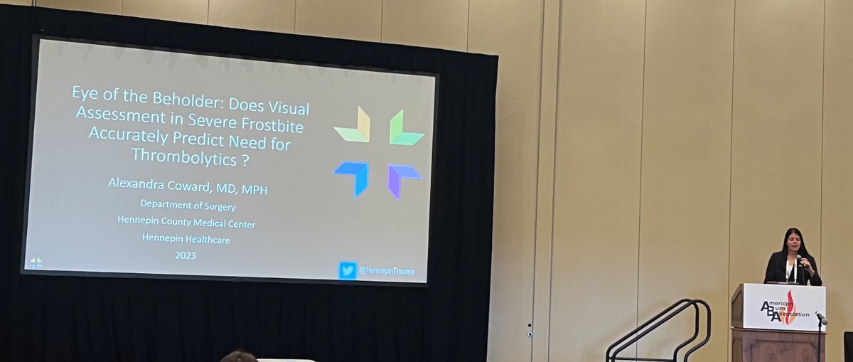 HennepinTrauma (@hennepintrauma) on Twitter photo Dr. Coward @acpbs presenting our research on #frostbite <a href="/HennepinHC/">Hennepin Healthcare</a> Use of a visual scale to assess injury and eligibility for thrombolytics. <a href="/Ameriburn/">American Burn Association</a> #aba2023 <a href="/RachelNygaard/">Rachel Nygaard, PhD</a> <a href="/DerekLumbard/">Derek Lumbard</a> <a href="/HennepinHC_GME/">Hennepin Healthcare GME</a> Dr. Coward @acpbs presenting our research on #frostbite <a href="/HennepinHC/">Hennepin Healthcare</a> Use of a visual scale to assess injury and eligibility for thrombolytics. <a href="/Ameriburn/">American Burn Association</a> #aba2023 <a href="/RachelNygaard/">Rachel Nygaard, PhD</a> <a href="/DerekLumbard/">Derek Lumbard</a> <a href="/HennepinHC_GME/">Hennepin Healthcare GME</a>