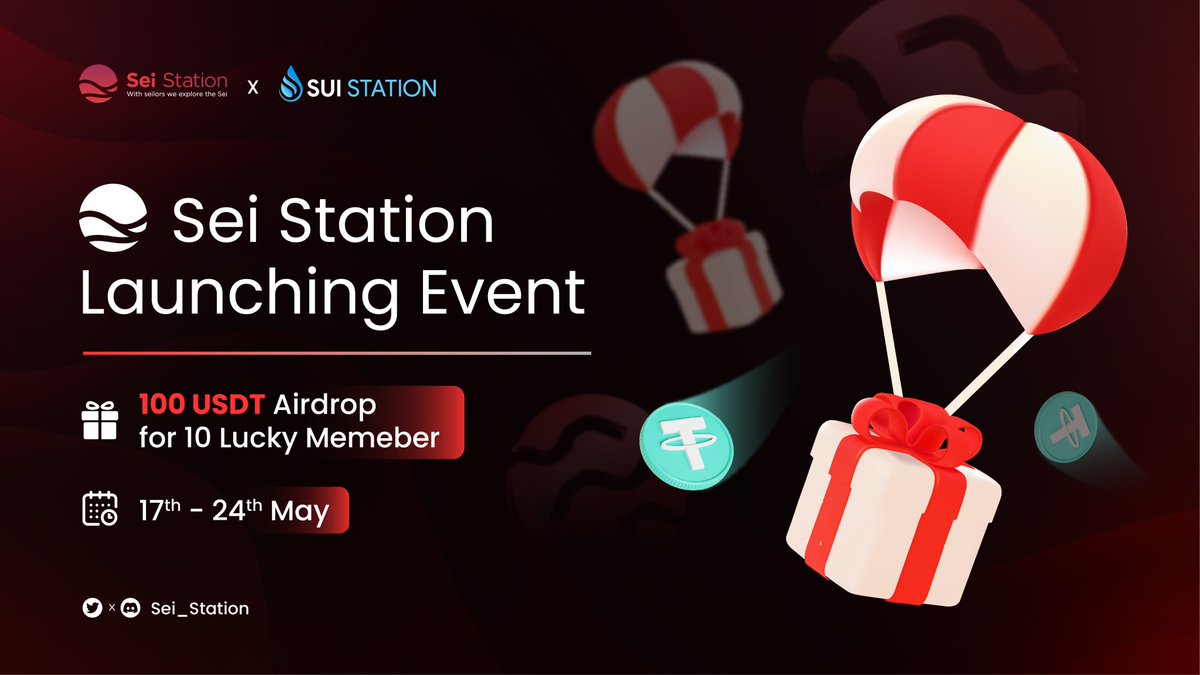 🎉Welcome @Sei_Station - Launching Event Giveaways😍

▶️ Claim your #OAT here:
galxe.com/suistation/cam…

OAT holders will be eligible to receive👇
1️⃣ 20 $USDT Giveaway
2️⃣ 10 Limited OG <a href="/Chainstation_io/">$MON ناصر | كود اجمل</a>'s Discord Role

🚢 Like &amp; Retweet

#Giveaway #Airdrop
