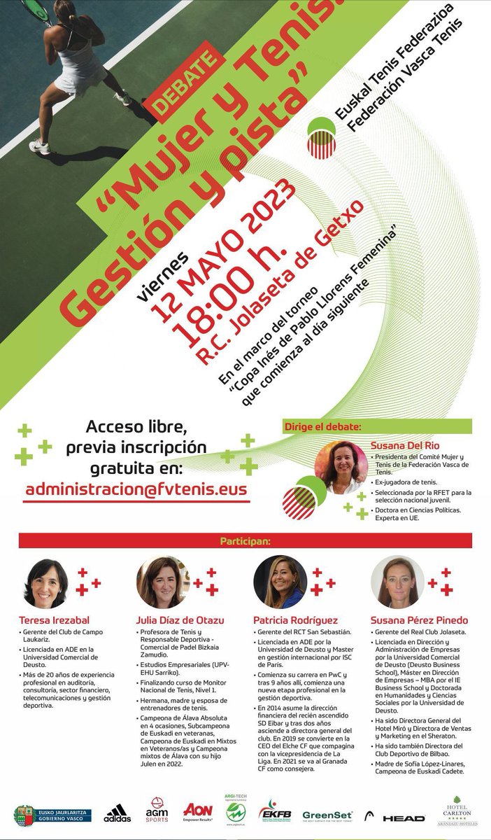 fvascatenis's tweet photo. Ya disponible en vídeo del Debate “Mujer y Tenis: gestión y pista” en el siguiente enlace: https://t.co/Kicrzxh2Om
@igordelbusto @Su_delRio @RCJolaseta @RCTSS @ITFLaukariz @CcLaukariz @pvitoriana @EUSKAL_KIROLA @Kiroleskola https://t.co/d7SDFHK0ZY