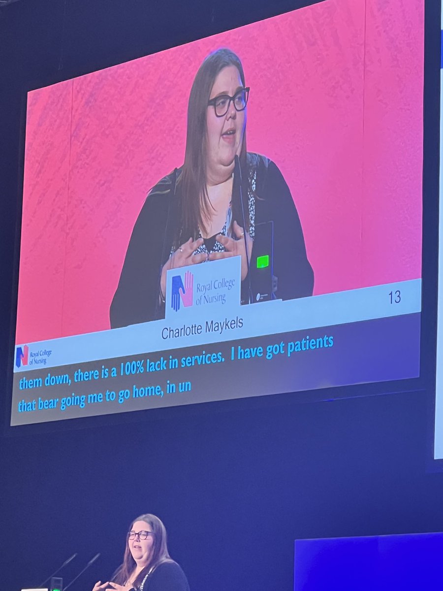 Congress daughter Charlotte Maykels becoming quite the expert public speaker at ⁦@theRCN⁩ Congress #RCN23 #proudface