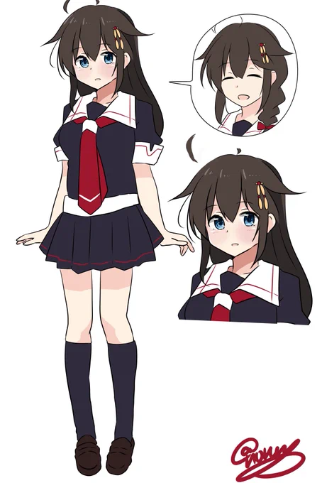 髪を下ろした時雨ちゃんはいいぞ #時雨進水日