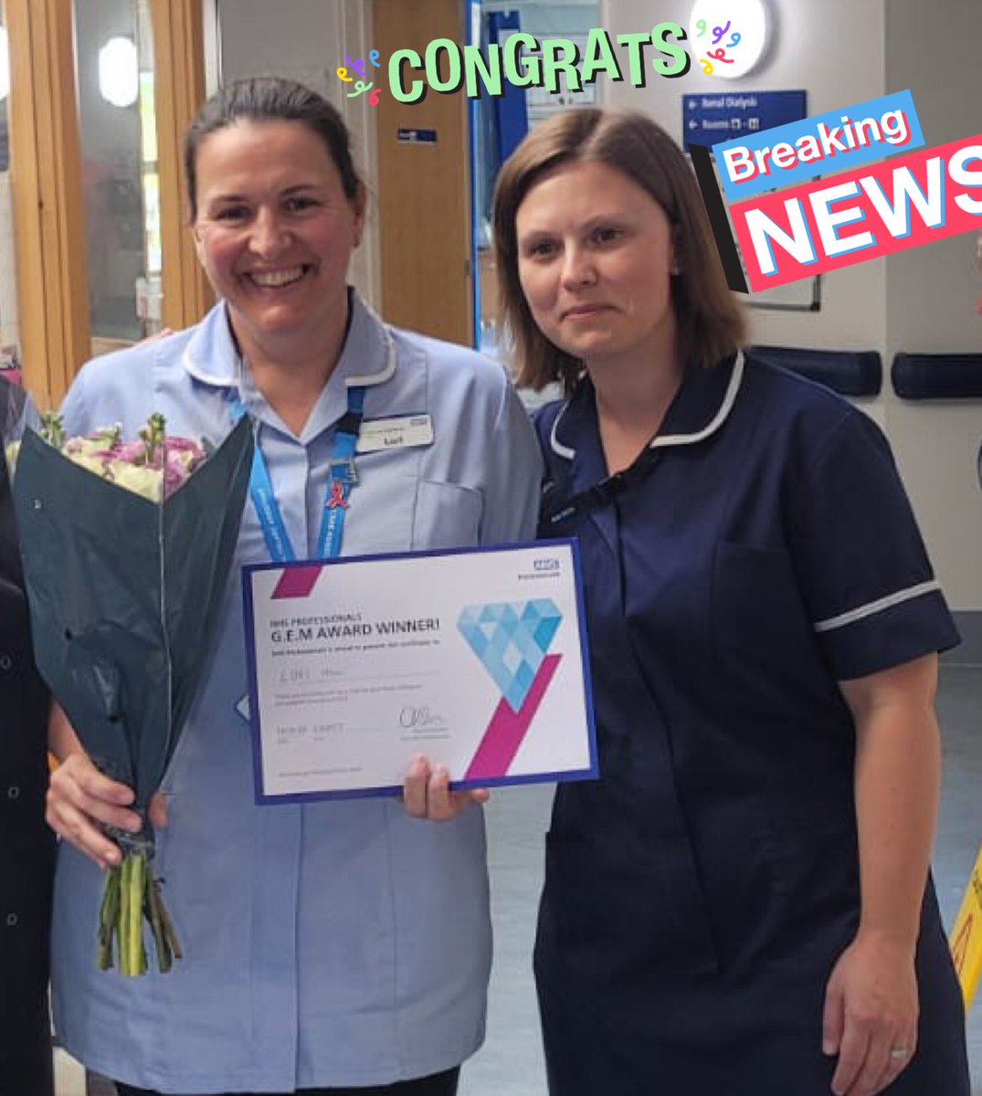 #nhsprofessionals G.E.M award goes to @lorihilly78 
Well deserved Lori!!! 
#NHS #goingtheextramile #teamwork @Team_ESNEFT