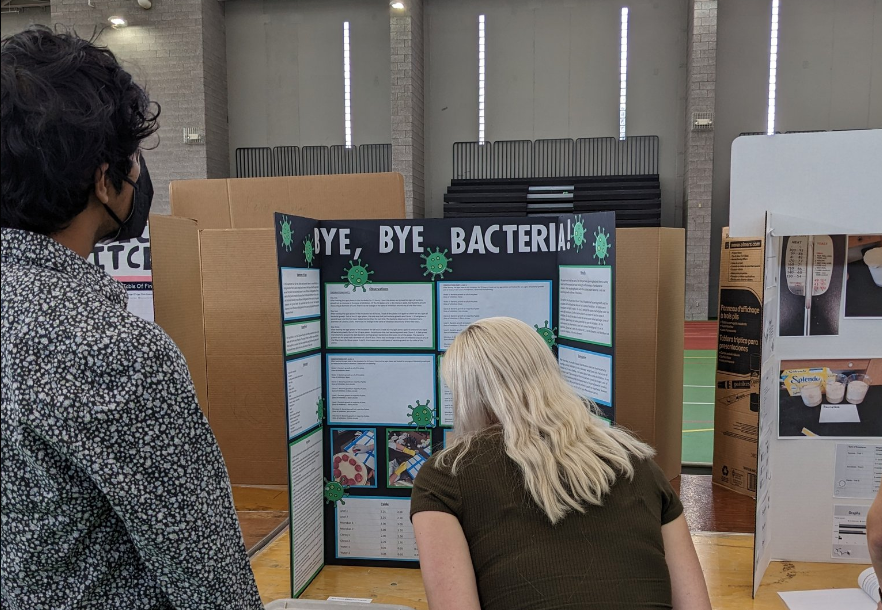 This is awesome <a href="/nhsciencefair/">New Haven Science Fair</a> !!! I hope the student with the "Bye, Bye, Bacteria!" poster will continue being interest in biology! #STEM #microbiology