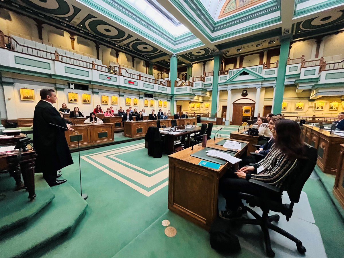 Today, <a href="/NLSpeaker/">Hon. Derek Bennett</a>, the Hon. Derek Bennett, addressed delegates of <a href="/nlyouthparl/">NL Youth Parliament</a> as they continue their 2023 session throughout the week. #NLLeg #nlpoli
