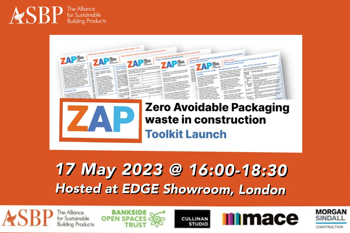 asbp_uk's tweet photo. The Zero Avoidable Packaging waste in construction (ZAP) Toolkit is now available to download https://t.co/f8IgqqkVbE

The toolkit has been developed to reduce and optimise packaging, and divert the tide of single use packaging products away from incineration and landfill. https://t.co/1lPAjww2g0