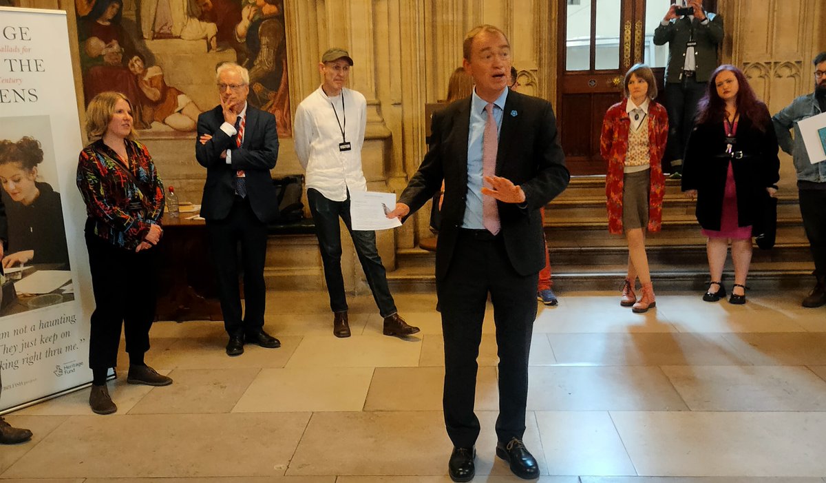 Great to listen to <a href="/timfarron/">Tim Farron</a> at <a href="/ZwiebelfishCIC/">Zwiebelfish</a> 's exhibit in Westminster "Refuge from the Ravens" which supported people experiencing rough sleeping and precarious living talk about their lives through Wordsworth's "Lyrical Ballads".