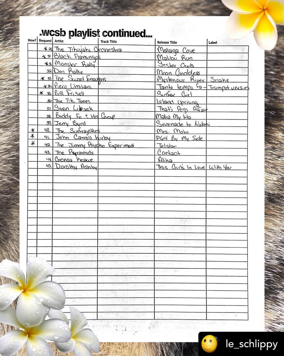 Thanks @le_schlippy The Exotic Delights show for the spins on @wcsbcleveland! Much appreciated for your putting me in such good company!