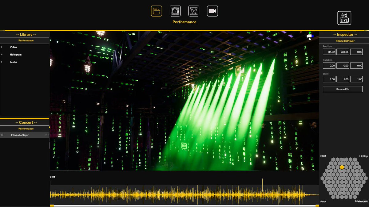 ArkRunr's tweet photo. Step into the future of performance with #ArkRunr! Control your stage, props, lights, and cameras all in one place. Join our beta program today. #FutureOfPerformance #ArkRunr #Immersive #XR #WebVR #Web3 #liveperformance #livemusic #creators #virtualproduction https://t.co/97WCnR9oS0