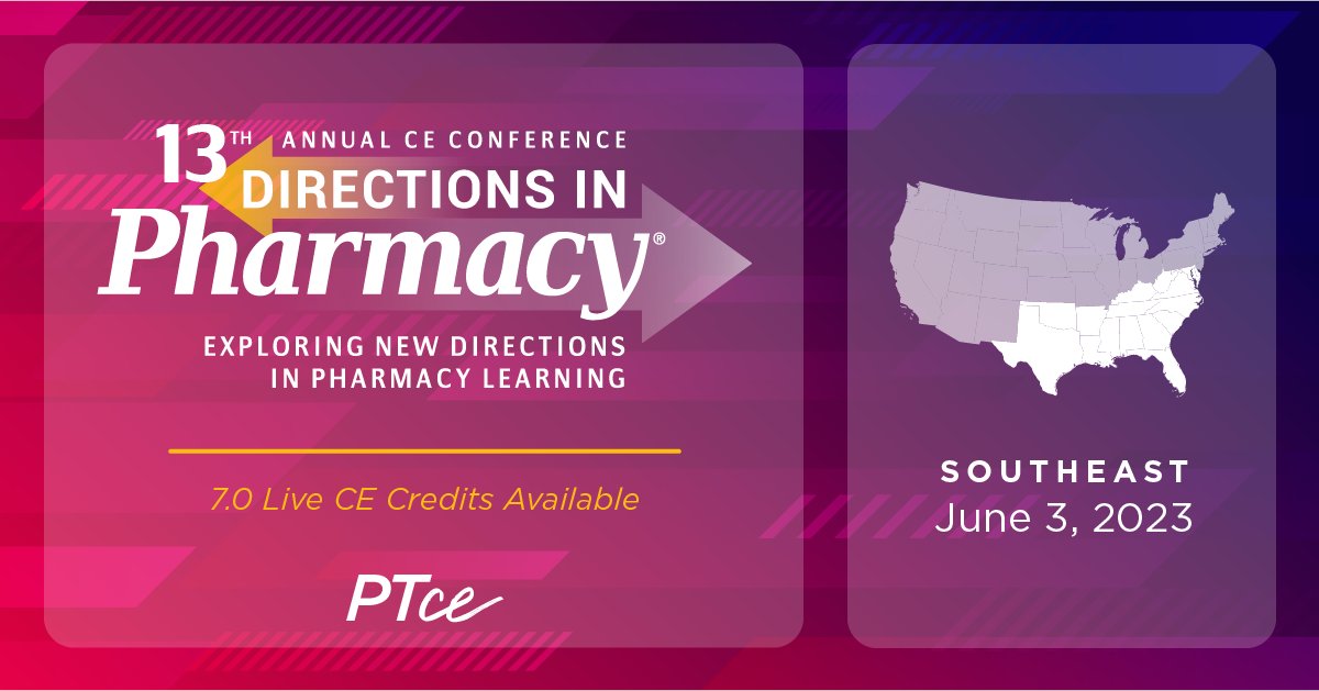 Ensure your pharmacy learning is headed in the right DIRECTION! Offering 7.0 live CE credits at no cost, including immunization and law credit! Register & learn more about our last program date, June 3: bit.ly/3InyqI7 #DIP2023 #retail #CEcredit #PTCE #FreeCE #pharmacy