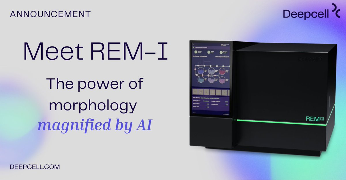 deepcellbio's tweet photo. The wait is over! The REM-I is finally here. Get ready to experience the power of morphology magnified by AI.
Check out the details of the REM-I platform here ๐
https://t.co/4jF02eLiTs
#AI #Morpholomics #LabelFree https://t.co/iM5yZaIm59