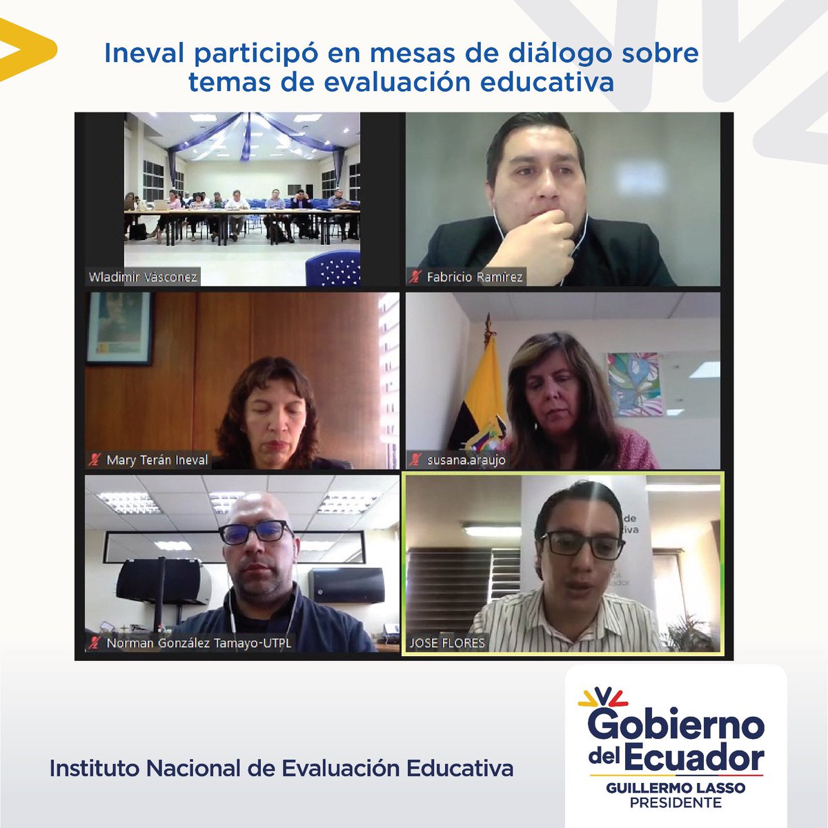 Evaluacion_Ec's tweet photo. Este día, Ineval participó en las mesas de diálogo organizadas por @EducacionUnidos, Fundación Vueltas e @institutomide, que buscan fortalecer los procesos disciplinares y didácticos en las áreas de Lengua y Literatura y Matemática. 📚🧮🧩 https://t.co/B0Qi7thEua