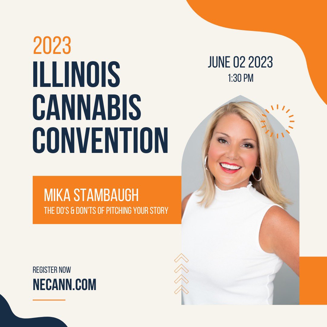 I’m speaking at <a href="/NE_CANN/">NECANN</a>, the world’s largest B2B Cannabis Convention on June 2nd. Come out to the Schaumburg convention center to learn the do’s and don’ts of pitching your story to the media 🎙️🌱 <a href="/acannability/">Acannability</a> <a href="/themasink/">TMI</a>