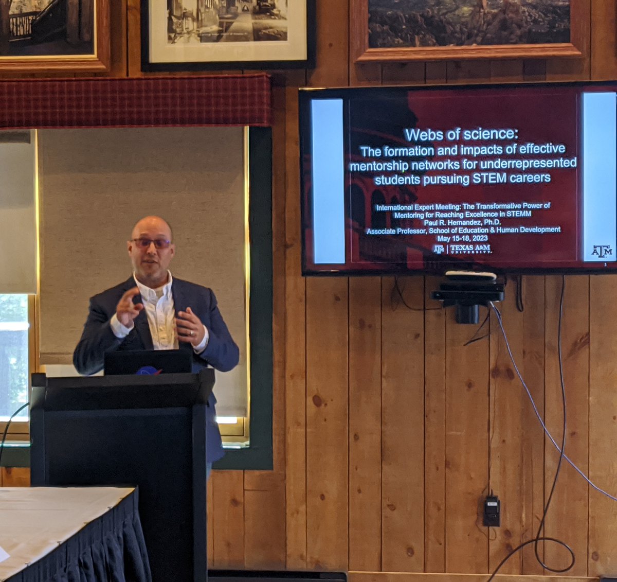 TalentMentoring's tweet photo. Prof. Paul Hernandez, Professor of Educational Psychology, Texas A&amp;M University @sehdtamu, is presenting Webs of Science: The Formation and Impacts of Effective Mentorship Networks for Underrepresented Students Pursuing STEM Careers. https://t.co/CH45EWSx0S