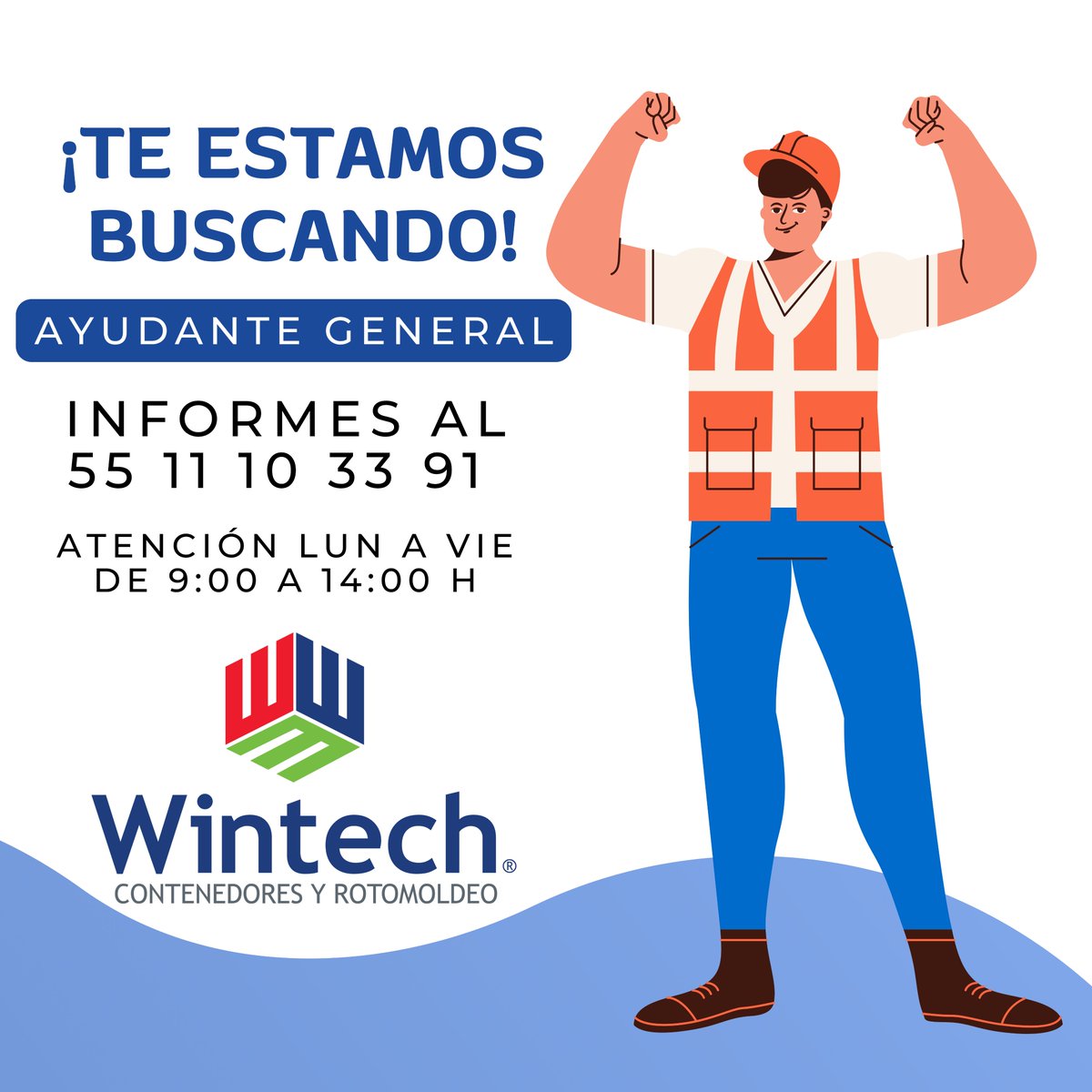 WintechMx's tweet image. #AvisoImportante

¡Te estamos buscando!

Queremos que la familia #Wintech siga creciendo, pero nos haces falta tú. 

Se solicita #AyudanteGeneral para laborar en #NaucalpanDeJuárez en el #EstadoDeMéxico.

#BolsaDeTrabajo #Edomex