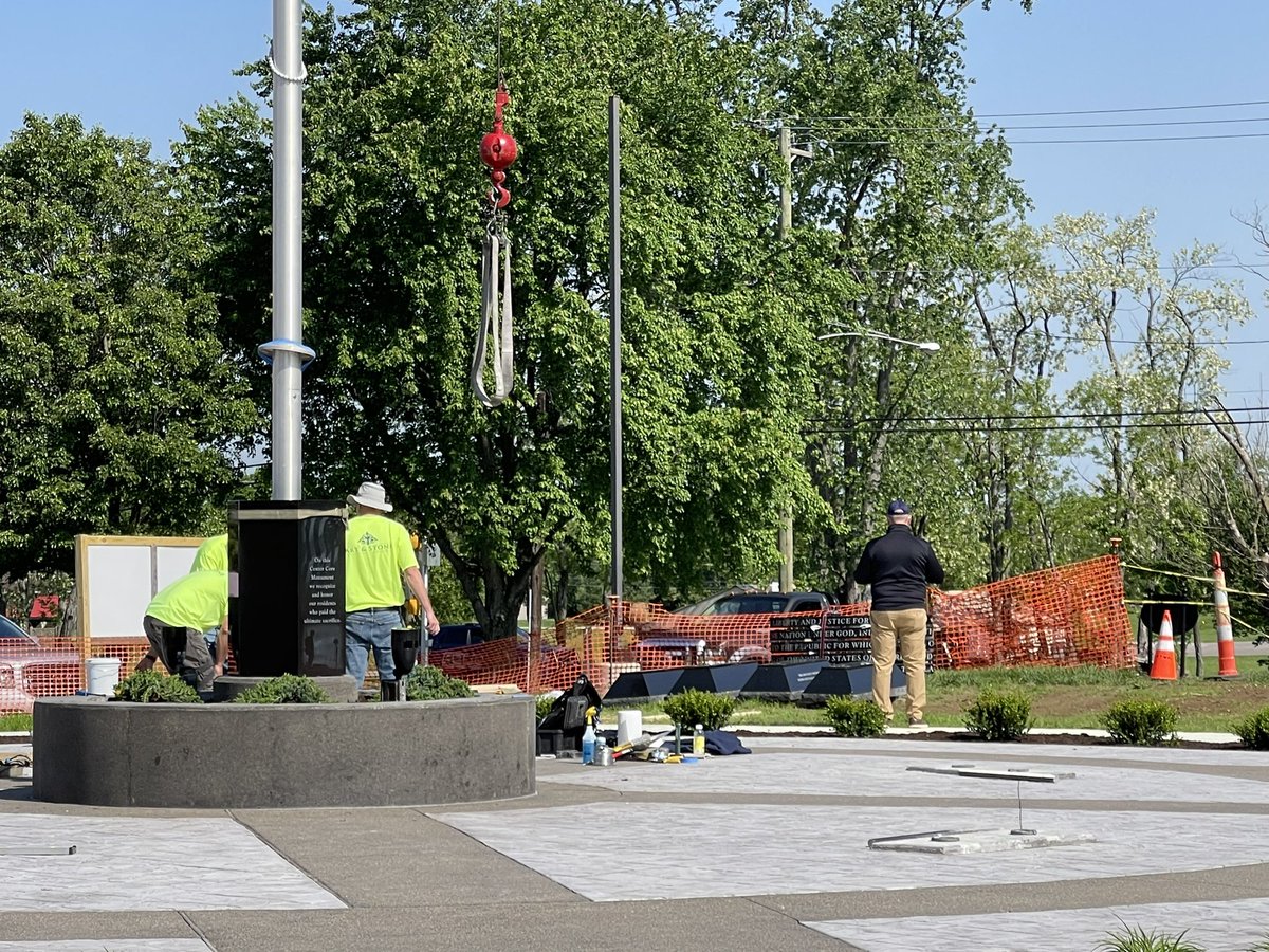 Granite installation at the Veterans Memorial in Heroes Park. #fftwp #greatpast #brightfuture