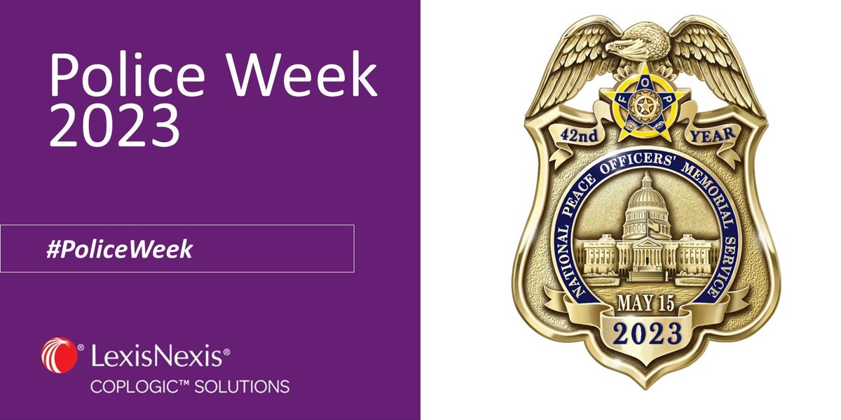 LexisNexisRisk's tweet image. Thank you to our nation’s standing and fallen police officers and their families. Words can’t express our gratitude for everything police officers do to keep communities safe. splr.io/6018gkFV0
#PoliceWeek #LexisNexisCoplogic
