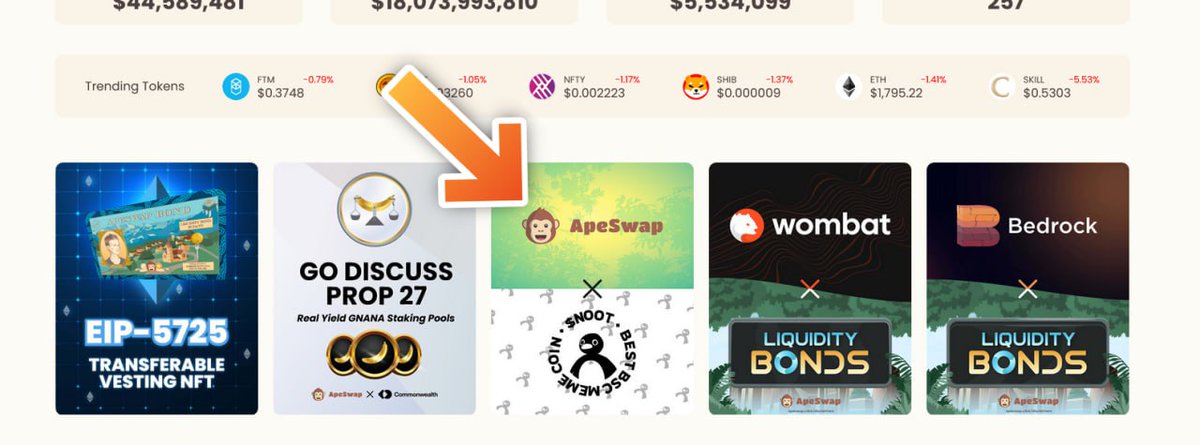 $NOOT is on the First page on <a href="/ape_swap/">ApeSwap (old handle)</a> 

🐧 + 🐒