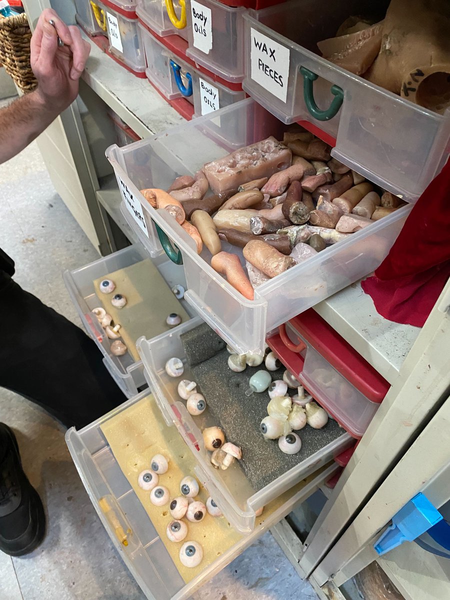 Madame Tussauds doesn't melt down the wax figures of celebrities removed from their exhibits...which means there are rooms full of drawers full of wax body parts. #NotPastIt dives in and <a href="/officialDannyT/">Danny Trejo</a> tells us what it's like to get immortalized in wax. open.spotify.com/episode/1HsSsV…