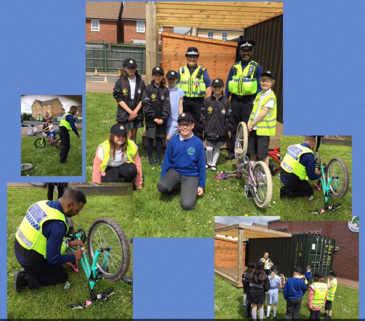 CSOs Read and Seedat have been @LlantarnamCP Security marking bikes. We also had the pleasure of a visit from the Heddlu Bach @GPNxtGen #bikeregister #protectyourbike #reducingcrime