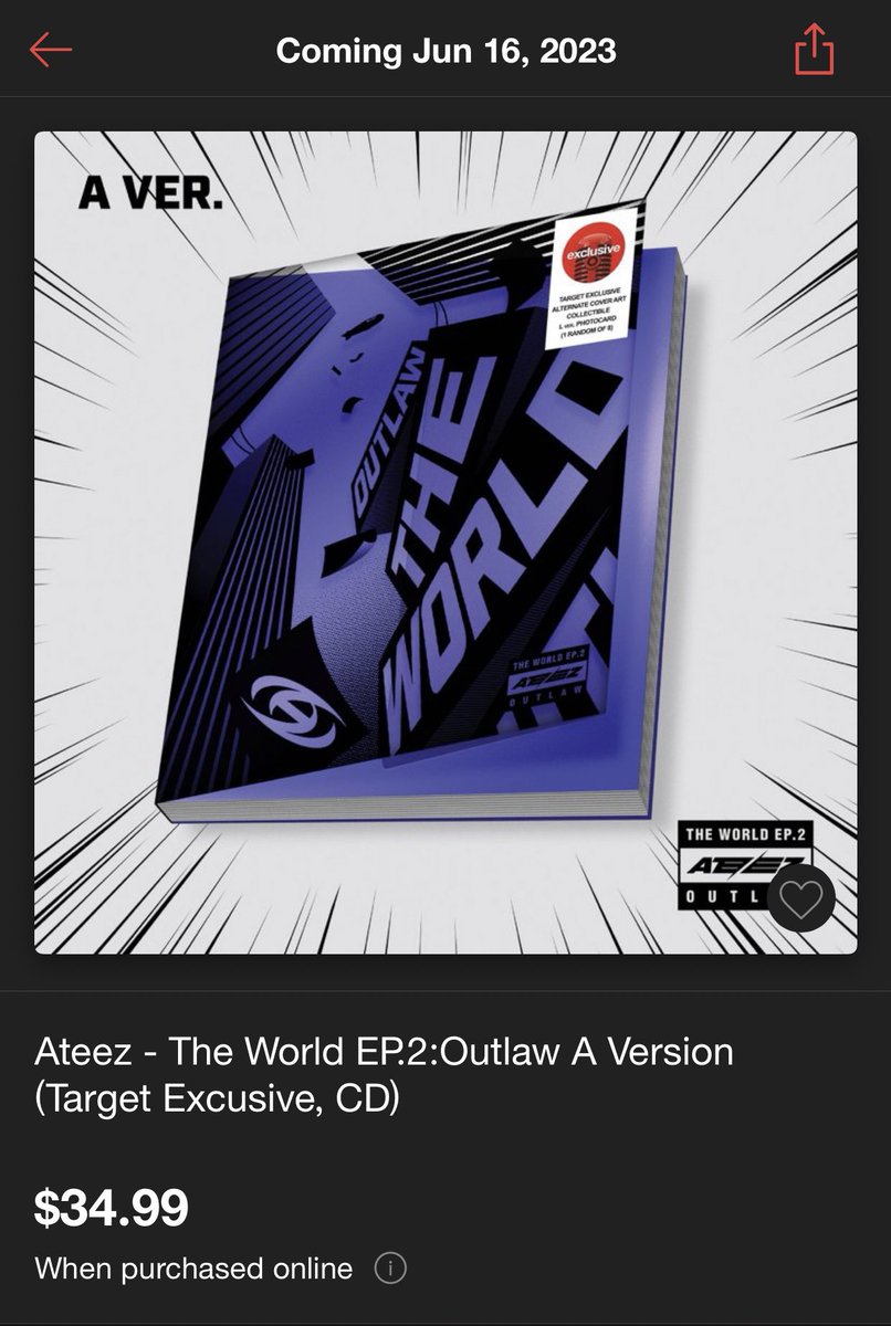 NingProxyHelp's tweet photo. Ateez The World Ep.2: Outlaw 

Target exclusive (includes US + target photocards)

✅ album buying proxy service 
✅ ship inclusions only ok!

➡️ no fee! (address fee applies) 

에이티즈 양도 홍중 성화 윤호 여상 산 민기 우영 종호 포카 분철 판매 교환 양도 digipack pc wts digipak https://t.co/uuqBN4ypAp