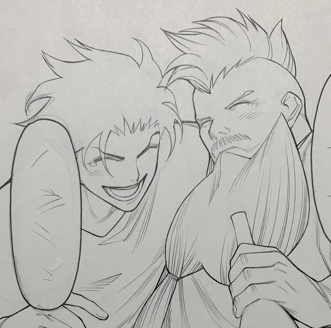 楽しそうに酒を飲むおっちゃん達を描いて癒されてます 