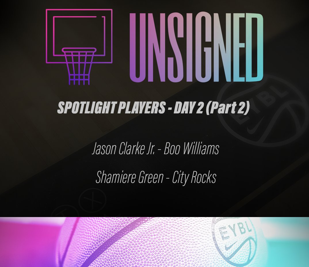 unsignedhoops's tweet photo. We were at Nike's EYBL event this past weekend in Dallas - and on Day 2 these two guys were contributing in more ways than putting points on the board... 👇🏻

@JasonClarkeJr1 - @BooWilliamsAAU 
@ShamiereG  - @TheCityRocks 

https://t.co/V7rzGRw0F9 https://t.co/ZeEvyBxxoS