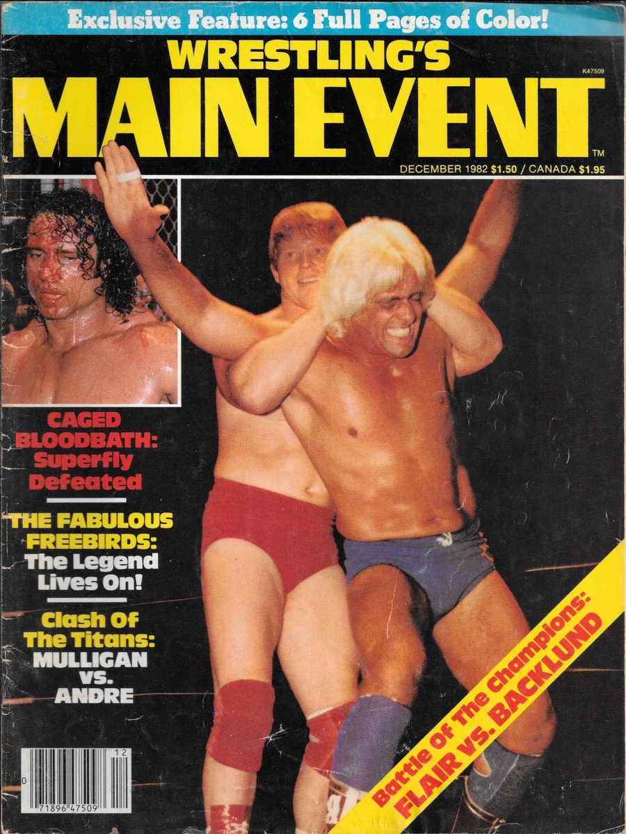 Wrestling’s Main Event Magazine December 1982. #RicFlair #BobBacklund