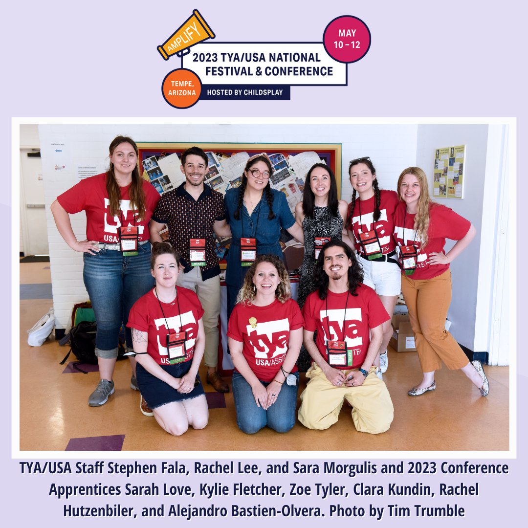 TYA_USA's tweet photo. Thank you to the 300+ theatre-makers who joined us in Tempe, AZ at our 2023 National Festival &amp; Conference! Our Festival &amp; Conference continues next month through the Virtual Track! Click here for more information: https://t.co/xWoBOCqsEJ #amplifyTYA23 https://t.co/D0hNfFrpd6